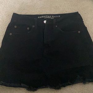 American eagle black jean skirt